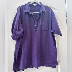 Peter Millar 100% cotton polo golf shirt. Purple. Sanctuary GC. XL. EUC